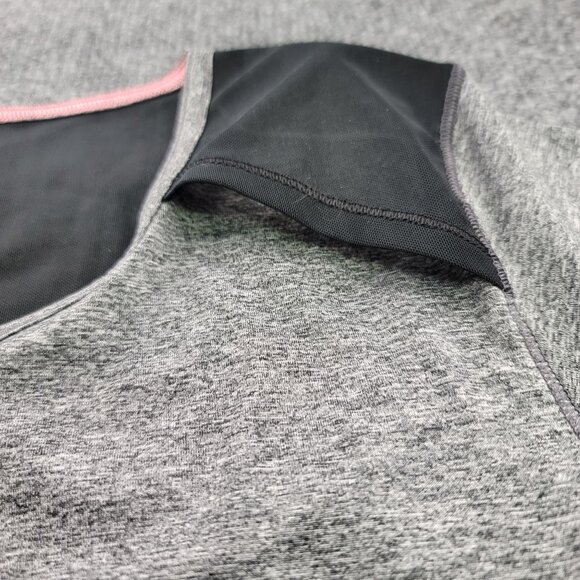Champion C9 Womans Large Open Back Cut Out Gray Black Mesh Accent Athletic Top - Picture 5 of 13